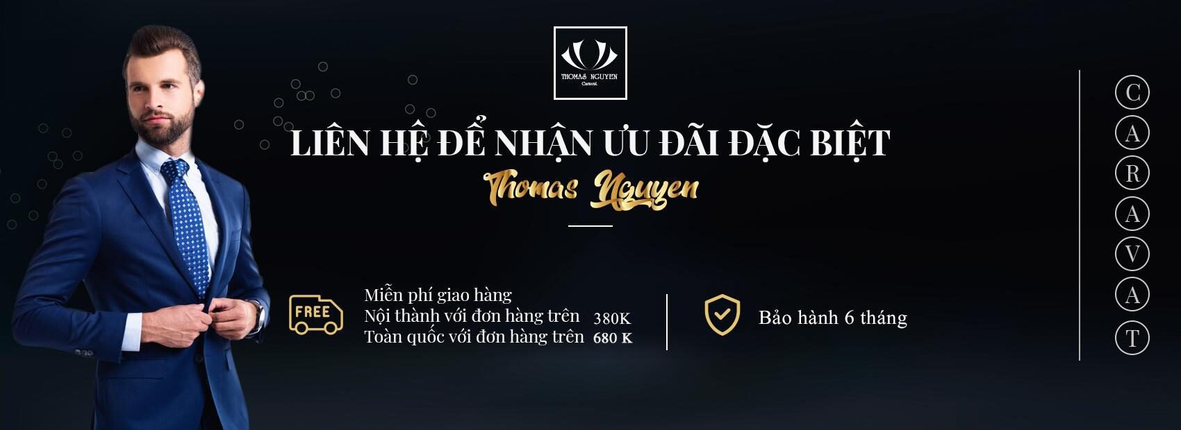Chính sách ưu đãi khi mua cà vạt Thomas Nguyen