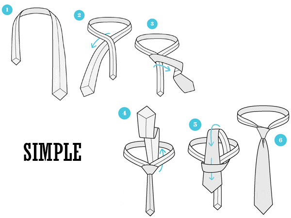 Các bước thắt cà vạt kiểu Simple